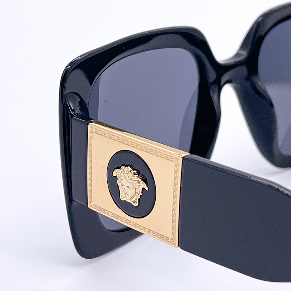 NEW VERSACE MOD 4405 GB1/87 SQUARE WOMEN SUNGLASSES VERSACE VE4405 BLACK - Picture 5 of 9